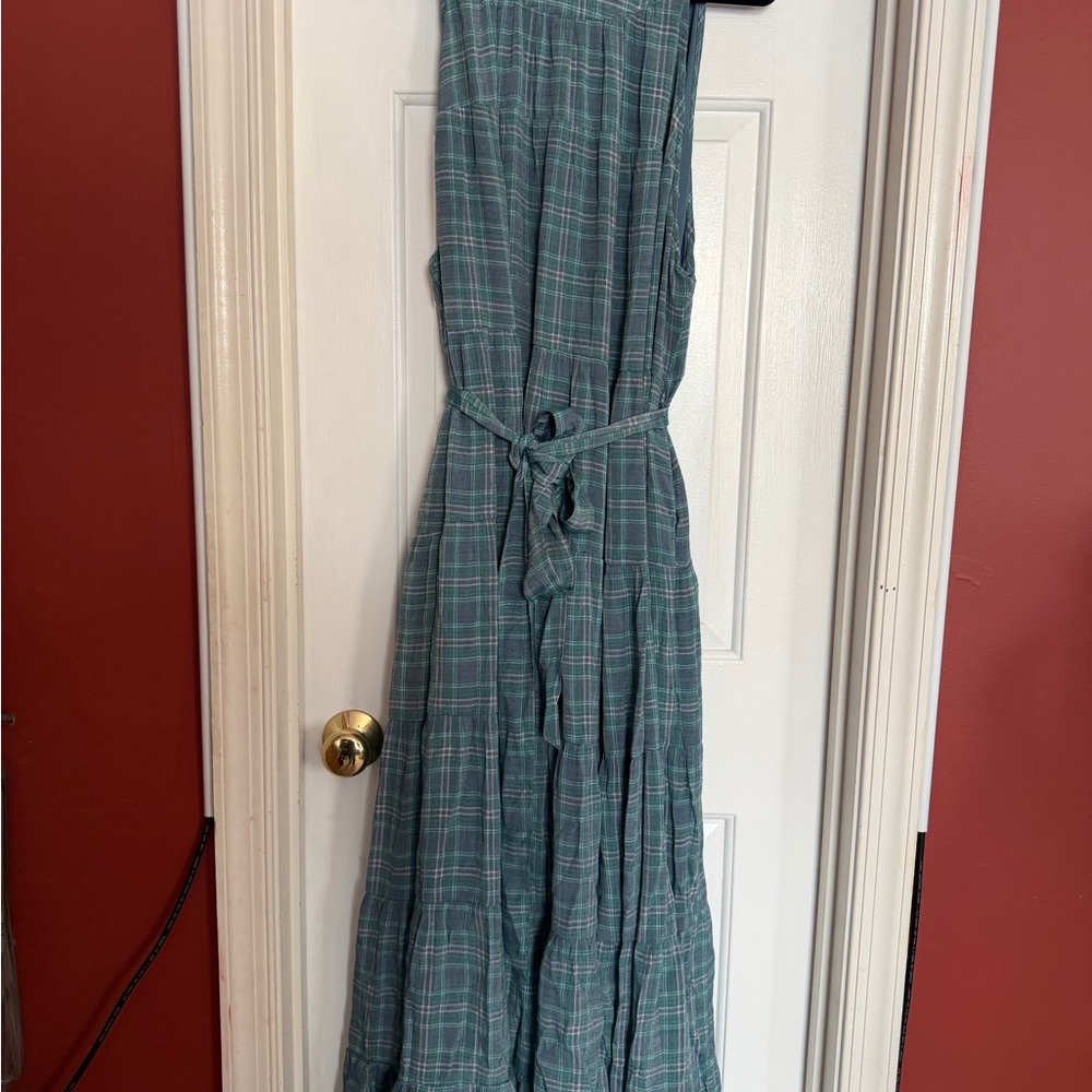 Torrid Teal Plaid Maxi Dress